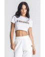 Gianni Kavanagh White Spotlight Cropped Tee
